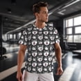 thumbnail image 3 of Wukai Husky Print Men's Short-Sleeved Mesh T-Shirt,Quick-Dry Short Sleeve Workout T-Shirt-Small, 3 of 8