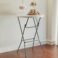 thumbnail image 4 of Flash Furniture Elon 2.6' Round Plastic Folding Bar Height Table for Commercial Events, White, 4 of 15