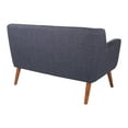 thumbnail image 2 of Mill Lane Chair and Loveseat Set in Navy Fabric with Coffee Finish Legs, 2 of 5