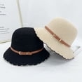 thumbnail image 2 of CoCopeaunt New Simple Belt Fisherman Hat, Spring And Autumn Casual Lotus Leaf Edge Sun Dome Cap, 2 of 6