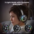 thumbnail image 2 of Seenda Kids Bluetooth Headphones with Microphone, 55Hrs Wireless/Wired Dual Mode, RGB Lights, 3.5mm/USB-C Cable, Comfort Fit for Children (HEO-204), 2 of 9