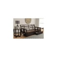 thumbnail image 4 of Modern Muse Wood Futon Frame Set with Storage Drawers, Classic Style with Mission Style Arms with Solid Pattern with Foldable Feature for Lounge Room with Tight Back, 4 of 5