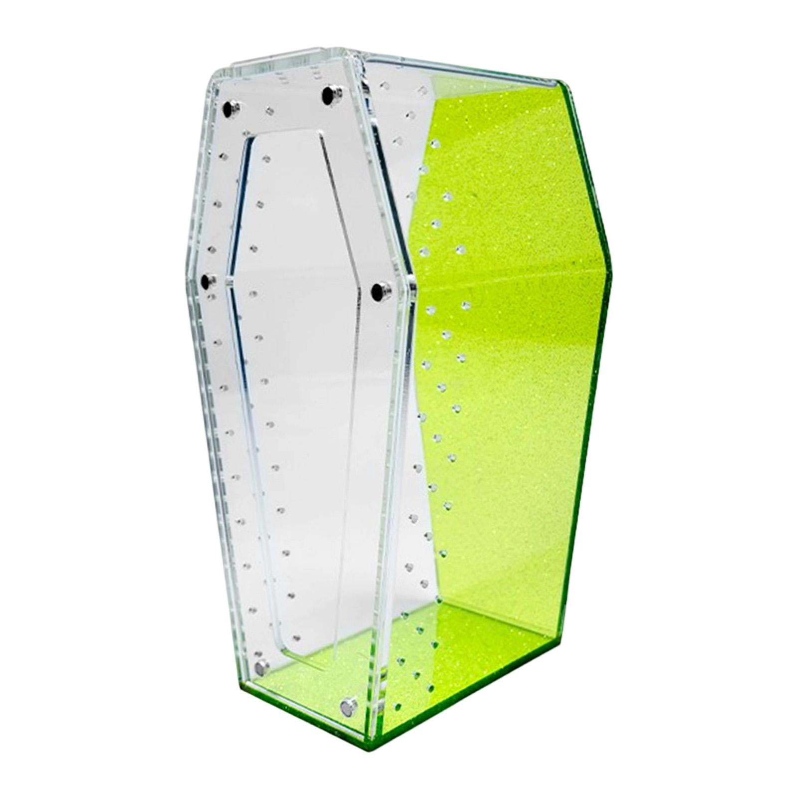 Reptile Terrarium Tarantula Enclosure Jumping Spider Cage 360 Degree Clear Acrylic for Pet Observation