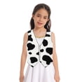 thumbnail image 6 of Miutii Unisex Kids Open Front Cowgirl Cowboy Waistcoat Sleeveless Flannel Cardigan Vest Jacket Black&White 12, 6 of 7