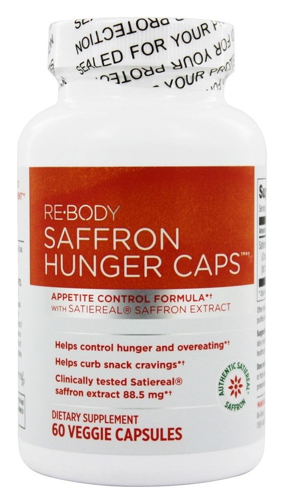 ReBody Hunger Caps Appetite Control Formula with Satiereal Saffron Extract 60 Vegetarian... by Re-Body
