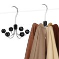 thumbnail image 1 of Perchas para sudaderas con capucha TOPIA HANGER, paquete de 2 con 6 bolas de madera, gancho para armario, 1 of 7