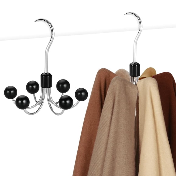 Perchas para sudaderas con capucha TOPIA HANGER, paquete de 2 con 6 bolas de madera, gancho para armario