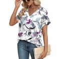 thumbnail image 4 of Camisa WIHOLL Summer Tops 2025 de manga corta con cuello en V para mujer, 4 of 5