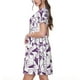 thumbnail image 2 of Fotbe Violets Flowers Vestido Largo de Moda para Mujer, Vestido Tipo Camiseta con Manga Corta y Estilo Casual a Rayas y Bloques de Color, 2 of 6