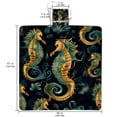 thumbnail image 2 of Hippocampus Canvas Outdoor Picnic Blanket for All Your Outdoor Adventures - Waterproof and Durable for Beach, Camping, and Park- Portable and Easy to Clean - Large Size for Family and Friends, 2 of 6