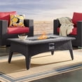 thumbnail image 2 of Modway Table Basse de Patio en Aluminium et Rotin avec Foyer, Couleur Espresso, 2 of 6
