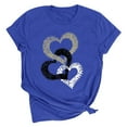 thumbnail image 4 of Goodtrade8 Womens T-Shirts Valentines Plus Size Short Sleeve Women Valentine's Day Printed Casual Heart Love Crew Neck Holiday Tops, 4 of 7