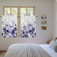 thumbnail image 3 of Purple Blooms Floral Kitchen Curtain for Berdoom Living Room Cafe 54 Inch Length, Farmhouse Spring Flowers Botanical Tiers Curtains Light Filtering Drapes Window Treatment 2 Panels 52"Wx54"L, 3 of 8