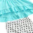 thumbnail image 3 of Little Girls Ruffle Flare Tunic Dress Top Striped Leggings Pants 2PC Outfits Set, 3 of 6