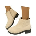 thumbnail image 3 of Daznico Winter Boots for Women,Suede Ankle Boots Side Zip Low Heel Short Booties with Round Toe,Shoes for Winter,Size:6.5, 3 of 8