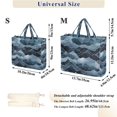 thumbnail image 2 of FORMRS Womens Corduroy Tote Bag Crossbody Shoulder Purse Handbag with Detachable Strap, Blue Watercolor Mountain Pattern, 2 of 7