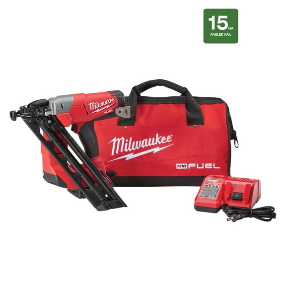 Milwaukee 2743-21CT M18 FUEL Cordless Lithium-Ion 15-Gauge Brushless Finish Nailer Kit