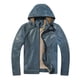 thumbnail image 2 of Chaqueta de piel de oveja curtida vegetal con capucha para hombre, nueva, de cuero para motocicleta, delgada y elegante, color azul, 2 of 5