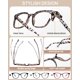 thumbnail image 3 of Lentes de Lectura AEZUNI Montura Grande Cuadrada Gris 2.25, 3 of 6