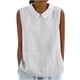 thumbnail image 3 of Ropa para adolescentes,Blusa sin mangas de mezcla de lino para mujer, camisa informal de cuello redondo, blusa holgada y cómoda para usar en casa, sopatenor, 3 of 7