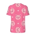 thumbnail image 3 of Haiem Hip Hop Hipster Baseball Jersey Button Down Shirts Sports Uniforms Men Women Jersey(Cartoon Pigs and Hearts,Small), 3 of 9