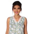 thumbnail image 5 of Women's Floral Sleeveless V-Neck Fancy Lace Pointelle Nightgown sleepwear, 2X-Large Olive, 5 of 5