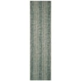 thumbnail image 2 of SAFAVIEH Courtyard Robert Striped Indoor/Outdoor Runner Rug, Light Grey/Teal, 2'3" x 12', 2 of 7