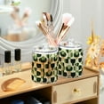 thumbnail image 3 of Yayeee 4 Pack Qtip Holder Bathroom Cotton Swab Canister with Lid Clear Dispenser Set, Green Circle, 3 of 6