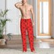 thumbnail image 2 of Balery Red Ladybugs On White Dotted Pantalones de pijama para hombre, pijama ultraligero, pantalón de descanso-Large, 2 of 6