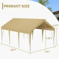 thumbnail image 4 of Carport Heavy Duty Car Canopy UV Resistant Waterproof Portable Garage for Car, Boat, Party, Storage Shed, 4 of 9