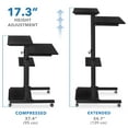 MountIt! Height Adjustable Rolling Stand Up Desk Mobile Computer Desk