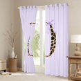 thumbnail image 3 of Manfei Old Fashion Letter D Monogrammed Black Out Curtains for Kids Teens,Vintage Leopard Print Initial Bow Curtains Pack of 2 (42x63 Each) for Girls Women,Breathable Home Decor, 3 of 6