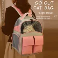 thumbnail image 2 of Bolsa para gatos y perros, bolsa de hombro doble, cálida para mascotas, para gatos, perros, gatos, salidas al aire libre, mochila portátil para mascotas de gran capacidad, 2 of 5