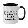 thumbnail image 2 of Cute Underwriter Gifts, God Could Not Be Everywhere So He, Gag Birthday Two Tone 11oz Mug Gifts For Friends From Colleagues, 2 of 5