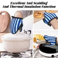 thumbnail image 7 of Non-Slip Mini Oven Mitts With Duck Beak Design Are Easy To Take Off And Wear And Easy To Hang For Oven Pot Tripod Barbecue Casserole Deepskyblue Stripe_3 1 Pc, 7 of 7