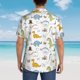thumbnail image 4 of Fotbe Dinosaur Camisa Hawaiana para Hombre Unisex – Camisa Casual de Verano con Botones de Manga Corta de Algodón y Lino,Medium, 4 of 7