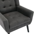 thumbnail image 6 of Jopath Modern Accent Chair with Arms, Upholstered Fabric Reading Side Chair, Ergonomic Accent Chair for Living Room Bedroom, Dark Gray, 6 of 7