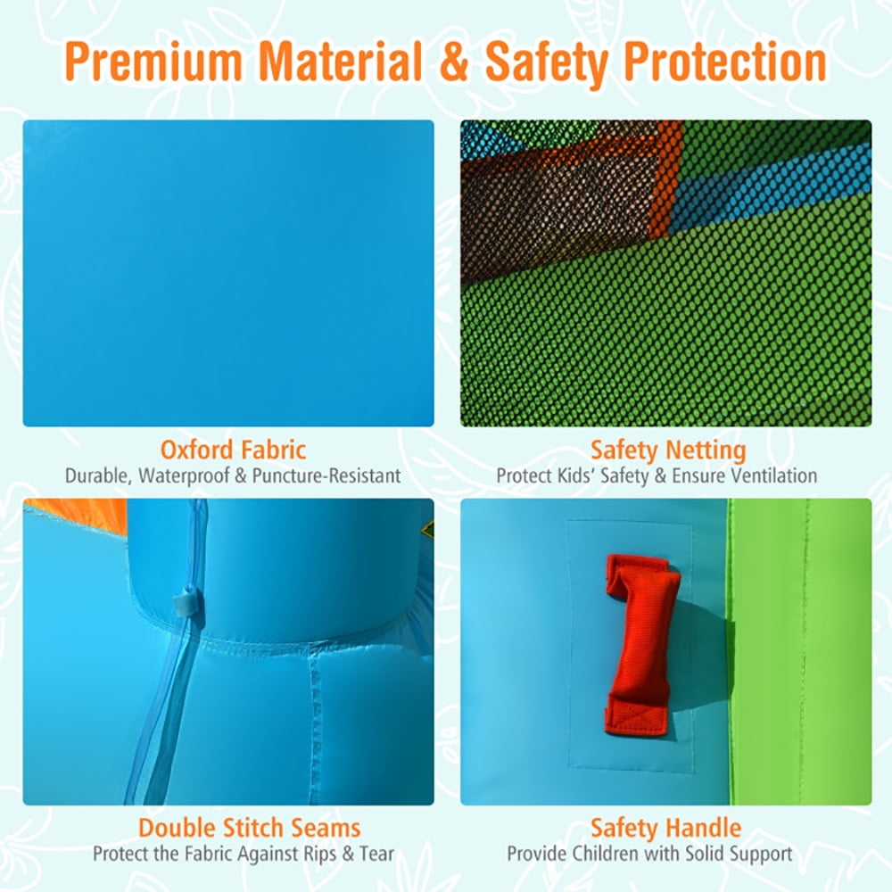 Aimee Lii Inflatable Water Slide with Bounce House and Splash Pool without Blower for Kids, Kids Bounce House Water Slide