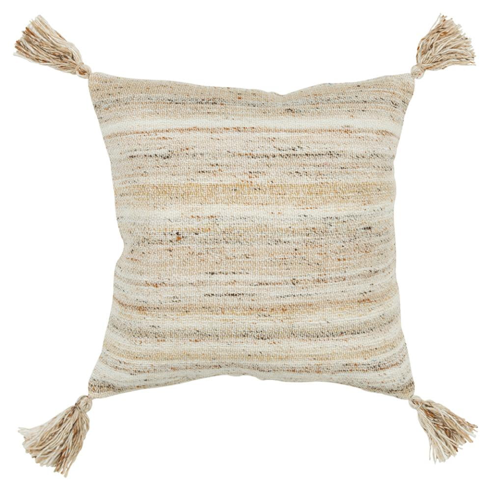 Rizzy Home Recycled Polyester Striped Poly Filled Decorative Throw