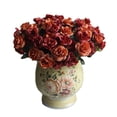 thumbnail image 3 of D-GROEE 2 Bouquet 15 Heads Artificial Rose Flowers Bouquet Faux Silk Flowers Rose for Home Bridal Wedding Party Festival Decor Xmas Gift, 3 of 4