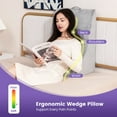 thumbnail image 7 of Infans Bed Wedge Pillow Back Support Triangle Reading Pillow Detachable Cover Grey, 7 of 7