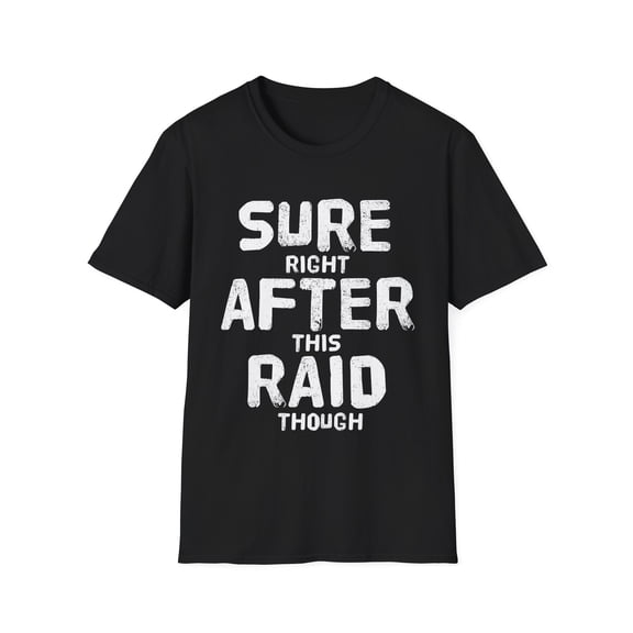 Sure Right After This Raid Though Saying Funny Certified Professional Gamer Unisex Softstyle T-Shirt