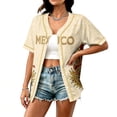 thumbnail image 3 of 2026 New Mexico Soccer Jersey Women, Mexican Jersey Soccer Henley Button Placket, Jersey De Mexico Crew Neck Short Sleeve Football Shirt, Athletic Training Uniform for Adult, 3 of 7