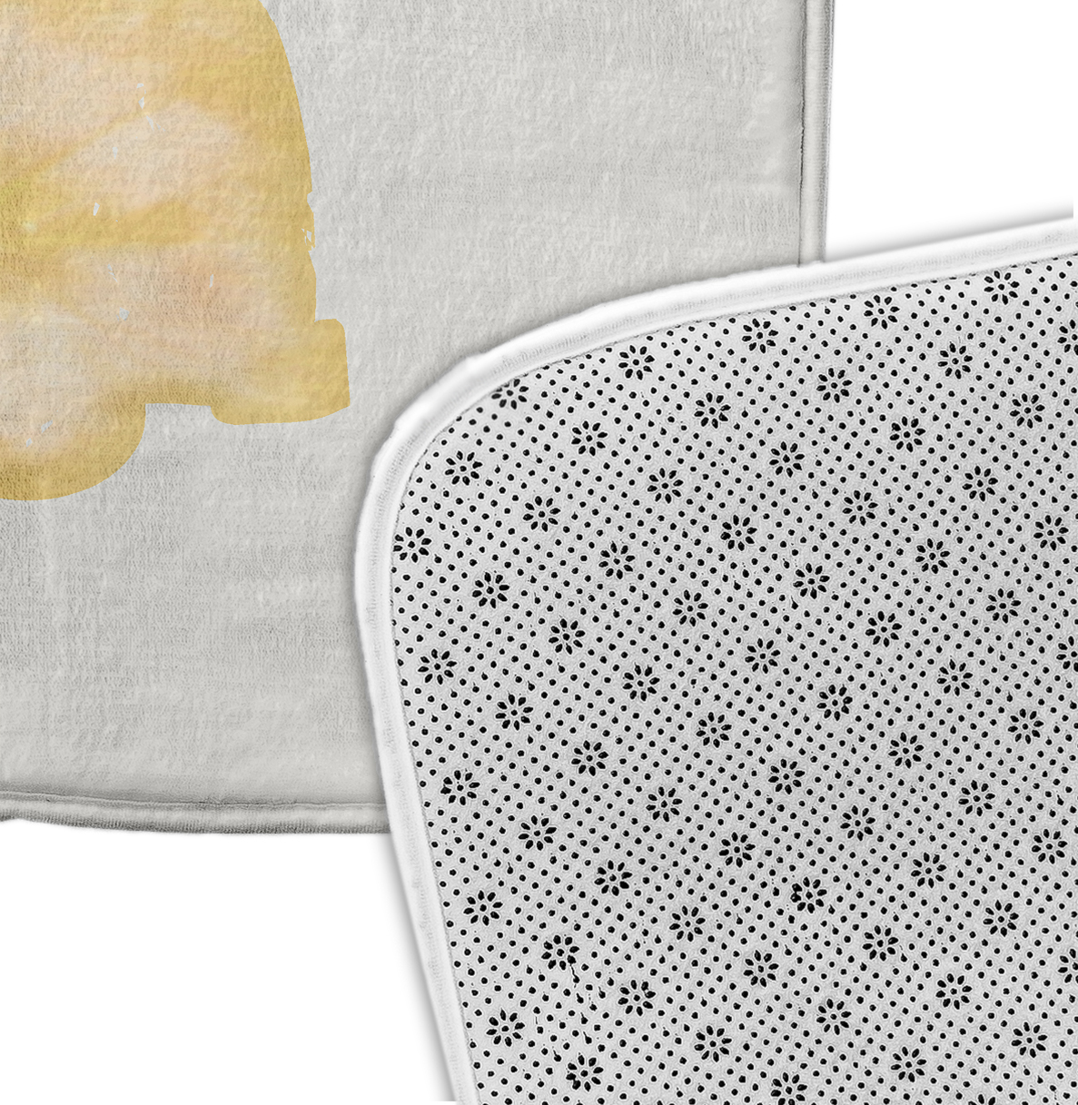 Simply Daisy 34" x 21" Plush Microfiber Yellow Beach Drive Bath Mat