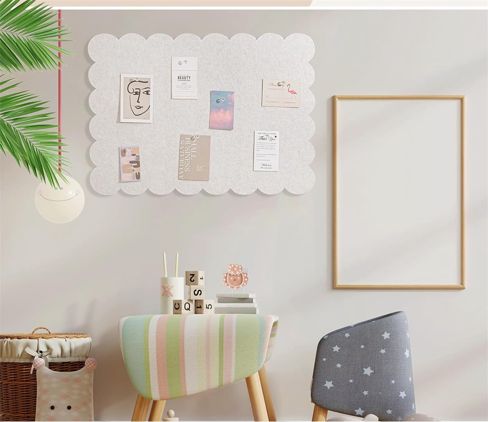 Felt Bulletin Board,Bexikou 36 x 24 Inches Cork Board Felt Board Tiles,Foldable Pin Cork Board for Wall, Pin Board Notice Boards for Home Office Kitchen
