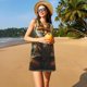 thumbnail image 3 of Fotbe Streamside Meditating Fox Vestido de Verano sin Mangas para Mujer – Vestido Midi Línea A, Estilo Camiseta Floral, Vestido Playero Casual y Fluido, 3 of 7