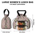 thumbnail image 5 of Pioneer Flower Floral Print Pattern Drawstring Lunch Bag Women - Drawstring Lunch Bag Insulated for Work Office - Stain-Resistant Large Lunchbags for Women with Multi-Pockets, 5 of 6
