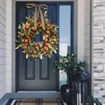 thumbnail image 6 of Fall Pomegranate Wreath for Front Door, Thanksgiving Fall Wreath Hanging Ornaments, Christmas Wedding Hanging Porch Home Window Wall Farmhouse Indoor Outdoor Decor 19.69 Inch, 6 of 9
