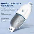 thumbnail image 4 of FAIZHI Boat Fenders 4 Pack, 8.5in Boat Bumpers Fenders with 4 Ropes, Inflatable Ribbed Marine Boat Bumpers for Pontoon Boat Fenders Inflatable, White, 4 of 8