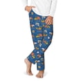 thumbnail image 2 of Xecao Construction Vehicles Print Teenagers' Pajama Pants Long Sleep Pants Soft Elastic Waist Pajama Bottoms Elastic waist with 2 Pockets 5-16 Years-Small, 2 of 6